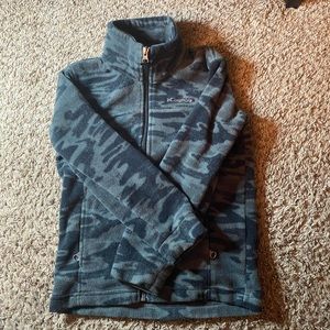 Columbia Boys XS Camo Fleece Zip Up